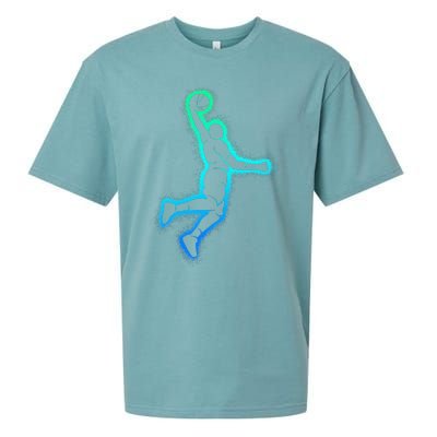 Basketball Player Dunking Basketball Sueded Cloud Jersey T-Shirt