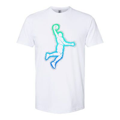 Basketball Player Dunking Basketball Softstyle CVC T-Shirt