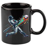 Baseball Player Drip 11oz C Handle Ceramic Mug
