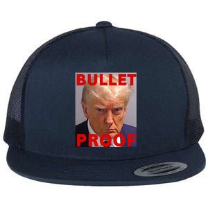 Bullet Proof Donald Trump 2024 Fight Fight Fight Trump Rally Flat Bill Trucker Hat