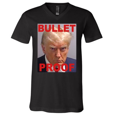 Bullet Proof Donald Trump 2024 Election Strong V-Neck T-Shirt