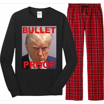 Bullet Proof Donald Trump 2024 Election Strong Long Sleeve Pajama Set