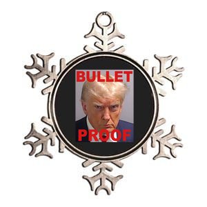 Bullet Proof Donald Trump 2024 Election Strong Metallic Star Ornament