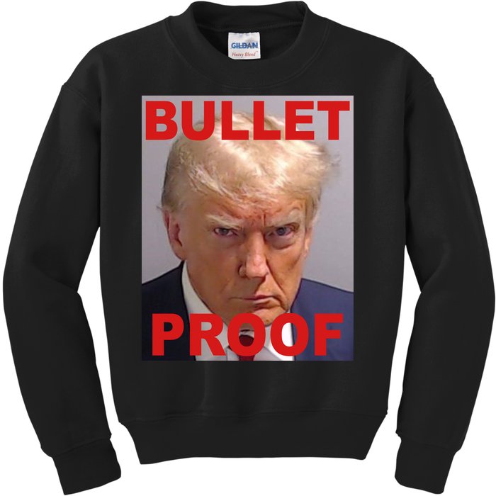 Bullet Proof Donald Trump 2024 Election Strong Kids Sweatshirt