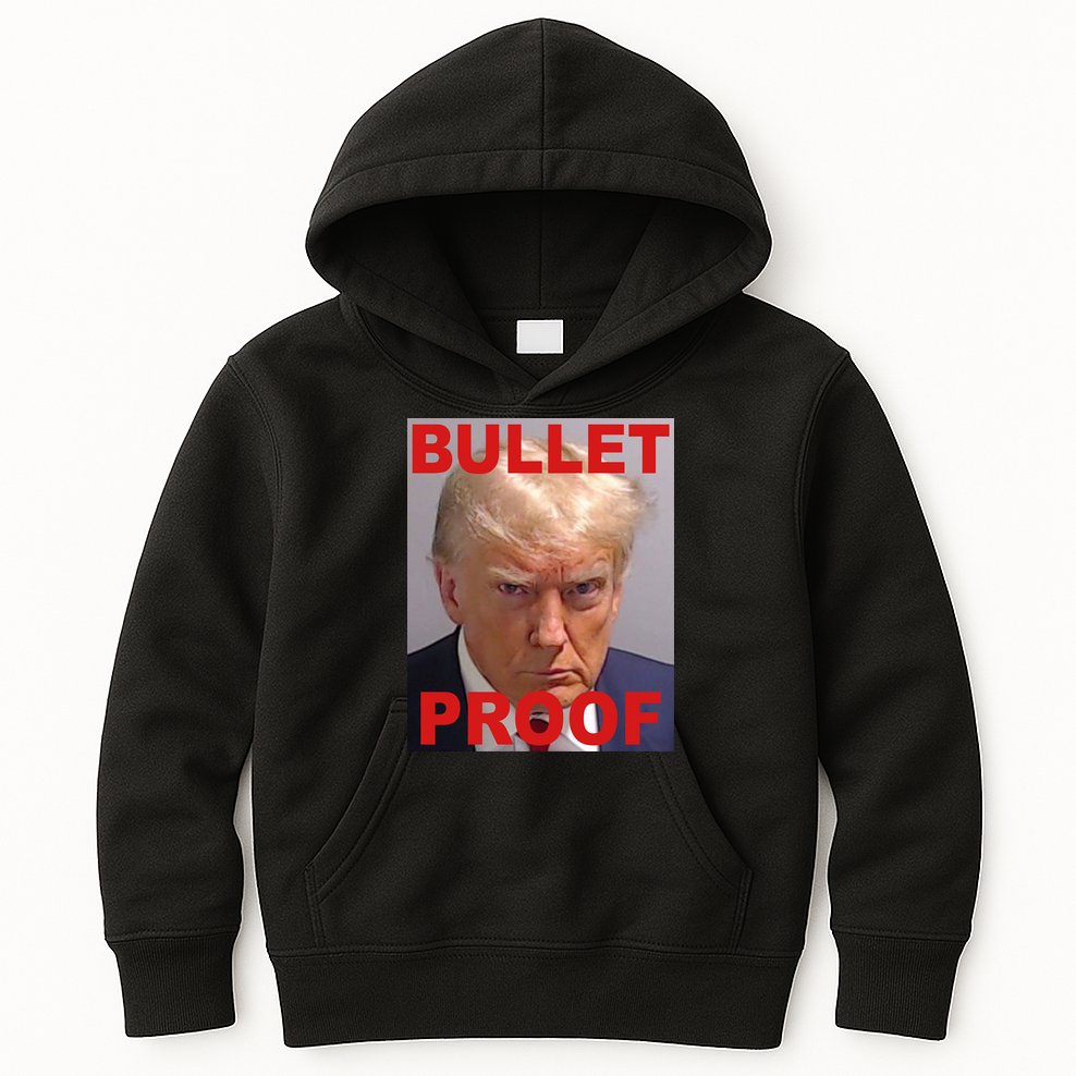 Bullet Proof Donald Trump 2024 Election Strong Kids Hoodie