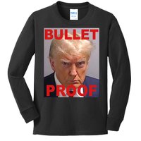 Bullet Proof Donald Trump 2024 Election Strong Kids Long Sleeve Shirt