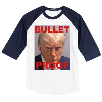 Bullet Proof Donald Trump 2024 Election Strong Baseball Sleeve Shirt