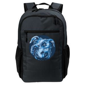 Blue Pitbull Dog Animal Portrait Cute Daily Commute Backpack