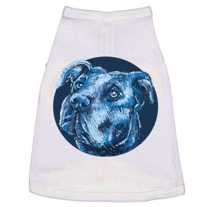 Blue Pitbull Dog Animal Portrait Cute Doggie Tank