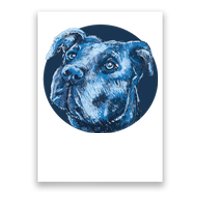 Blue Pitbull Dog Animal Portrait Cute Poster