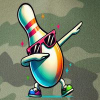 Bowling Pin Dabbing Sunglasses Bowler Player Legacy Tie Dye Trucker Hat