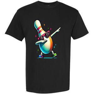 Bowling Pin Dabbing Sunglasses Bowler Player Garment-Dyed Heavyweight T-Shirt