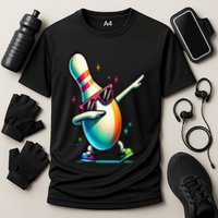 Bowling Pin Dabbing Sunglasses Bowler Player Performance Shirt