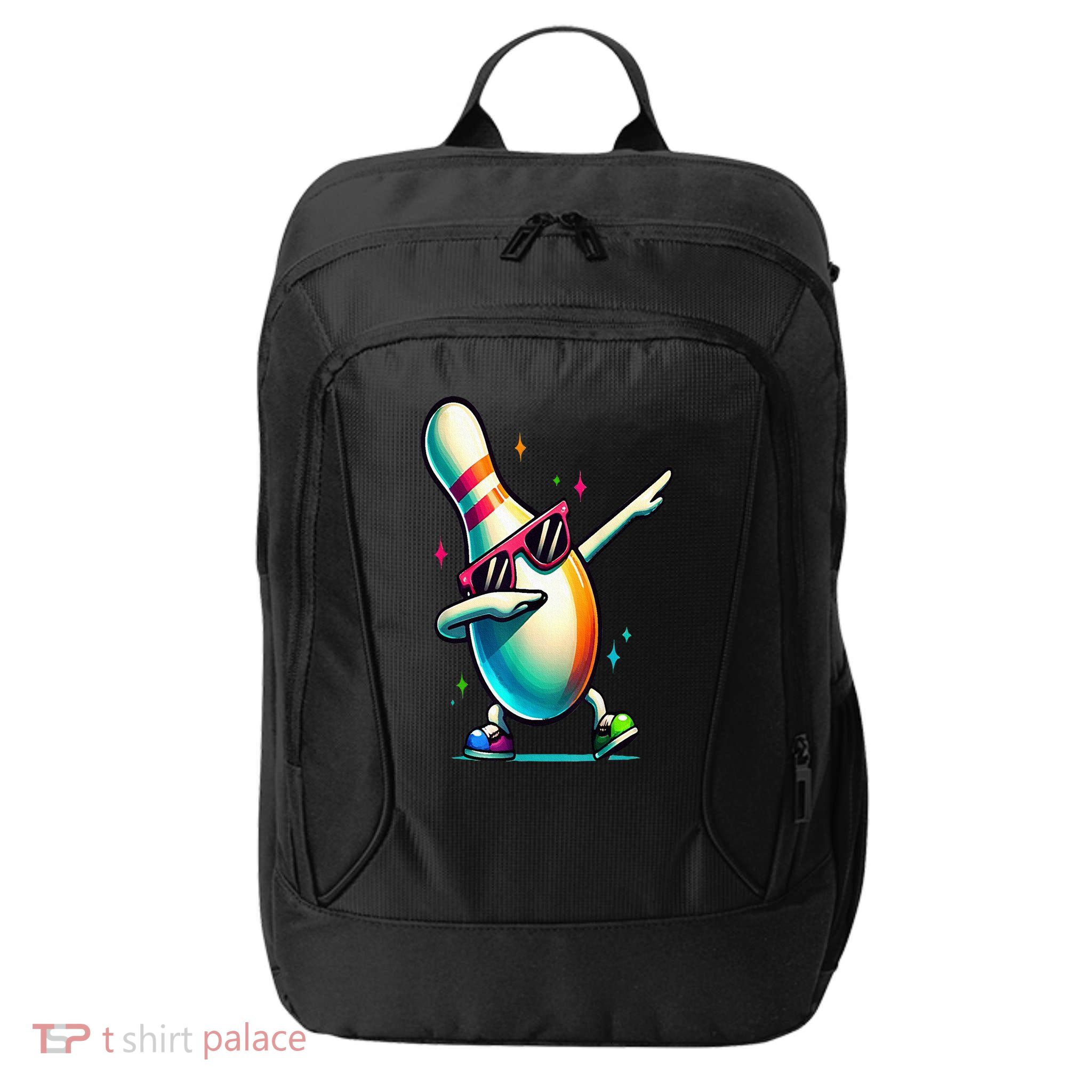 Bowling Pin Dabbing Sunglasses Bowler Player City Backpack