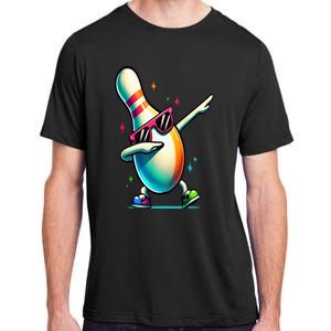 Bowling Pin Dabbing Sunglasses Bowler Player Adult ChromaSoft Performance T-Shirt