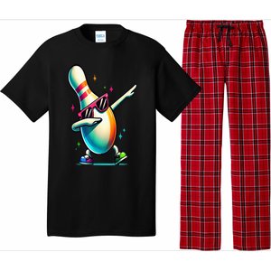 Bowling Pin Dabbing Sunglasses Bowler Player Pajama Set