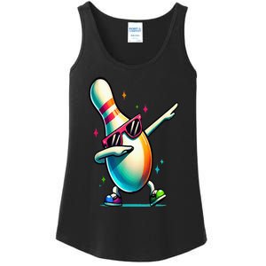 Bowling Pin Dabbing Sunglasses Bowler Player Ladies Essential Tank