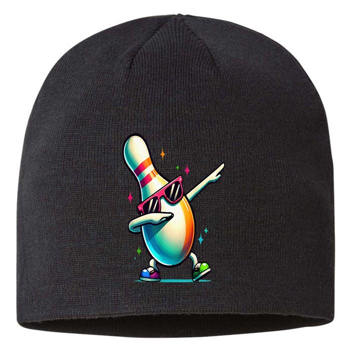 Bowling Pin Dabbing Sunglasses Bowler Player Sustainable Beanie