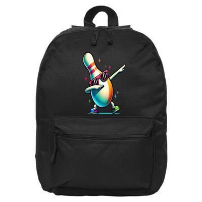 Bowling Pin Dabbing Sunglasses Bowler Player 16 in Basic Backpack