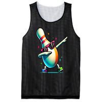 Bowling Pin Dabbing Sunglasses Bowler Player Mesh Reversible Basketball Jersey Tank