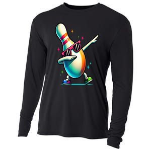 Bowling Pin Dabbing Sunglasses Bowler Player Cooling Performance Long Sleeve Crew