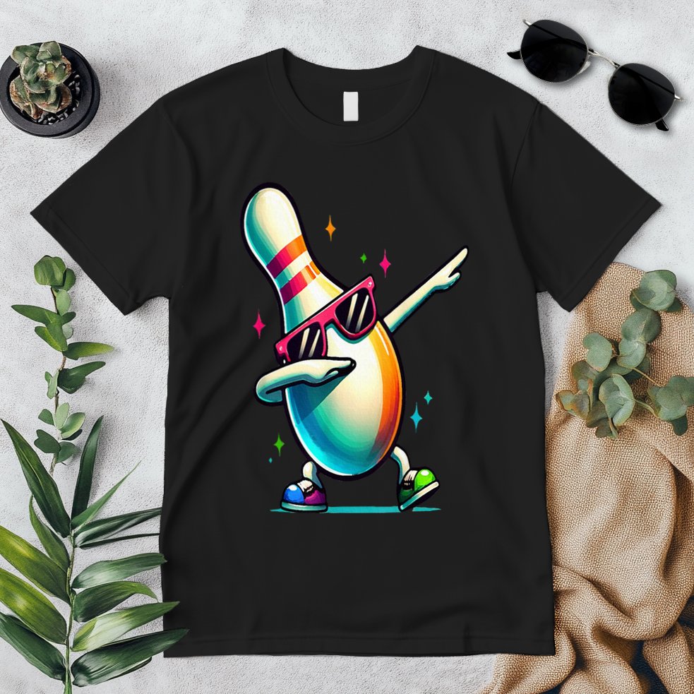 Bowling Pin Dabbing Sunglasses Bowler Player Premium T-Shirt