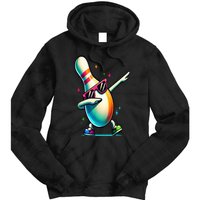 Bowling Pin Dabbing Sunglasses Bowler Player Tie Dye Hoodie