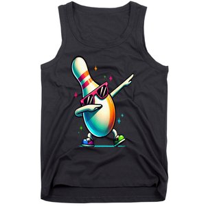 Bowling Pin Dabbing Sunglasses Bowler Player Tank Top