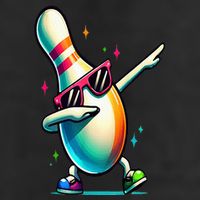 Bowling Pin Dabbing Sunglasses Bowler Player Golf Towel