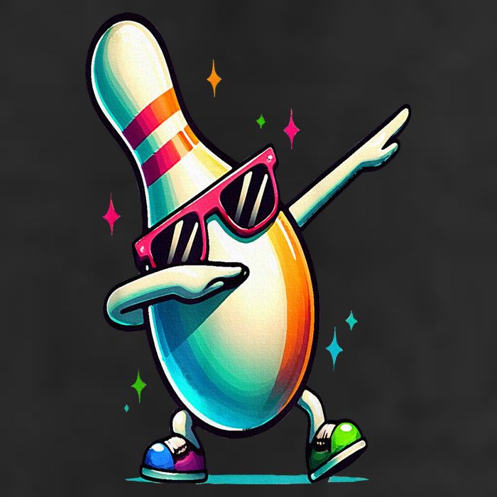 Bowling Pin Dabbing Sunglasses Bowler Player Golf Towel