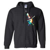 Bowling Pin Dabbing Sunglasses Bowler Player Full Zip Hoodie