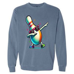 Bowling Pin Dabbing Sunglasses Bowler Player Garment-Dyed Sweatshirt