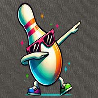 Bowling Pin Dabbing Sunglasses Bowler Player Cotton Canvas Backpack