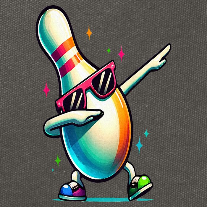Bowling Pin Dabbing Sunglasses Bowler Player Cotton Canvas Backpack
