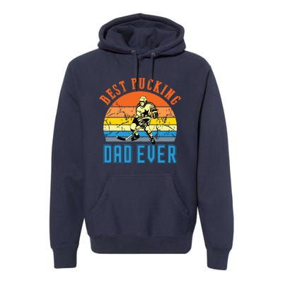 Best Pucking DAD Vintage Retro Fathers Day Gif Premium Hoodie