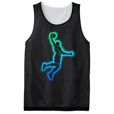 Basketball Player Dunking Bball Enthusiasts And Coaches Mesh Reversible Basketball Jersey Tank