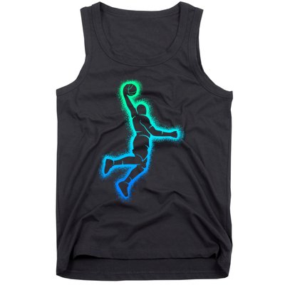 Basketball Player Dunking Bball Enthusiasts And Coaches Tank Top