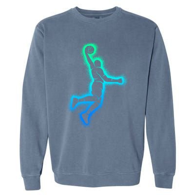 Basketball Player Dunking Bball Enthusiasts And Coaches Garment-Dyed Sweatshirt