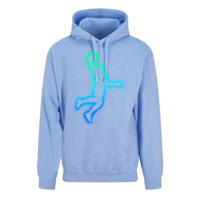 Basketball Player Dunking Bball Enthusiasts And Coaches Unisex Surf Hoodie