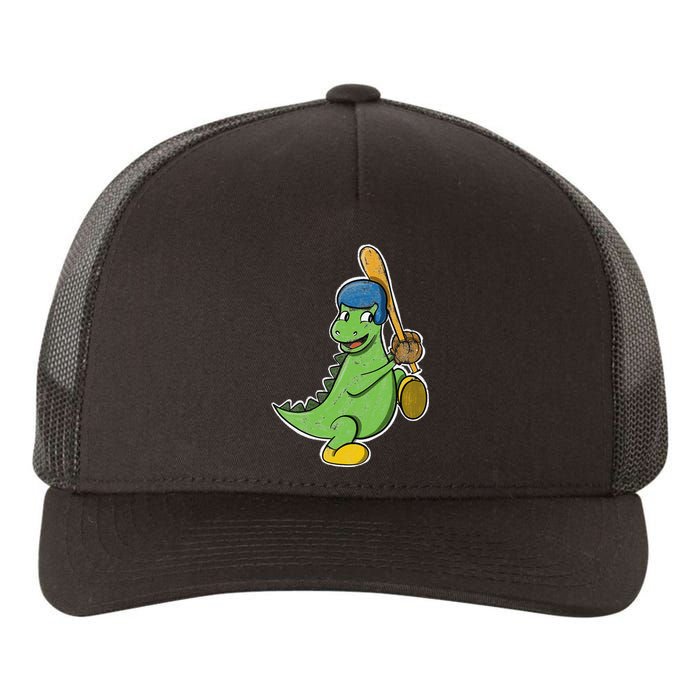 Baseball Player Dinosaur  T Rex Birthday Gift Yupoong Adult 5-Panel Trucker Hat