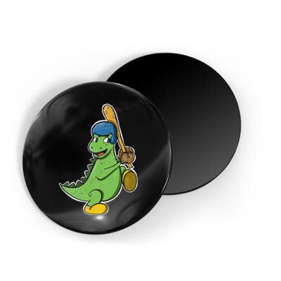 Baseball Player Dinosaur  T Rex Birthday Gift Magnet