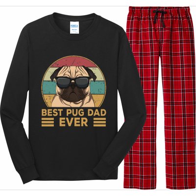 Best Pug Dad Ever Funny Pug Dog Gift For And Long Sleeve Pajama Set