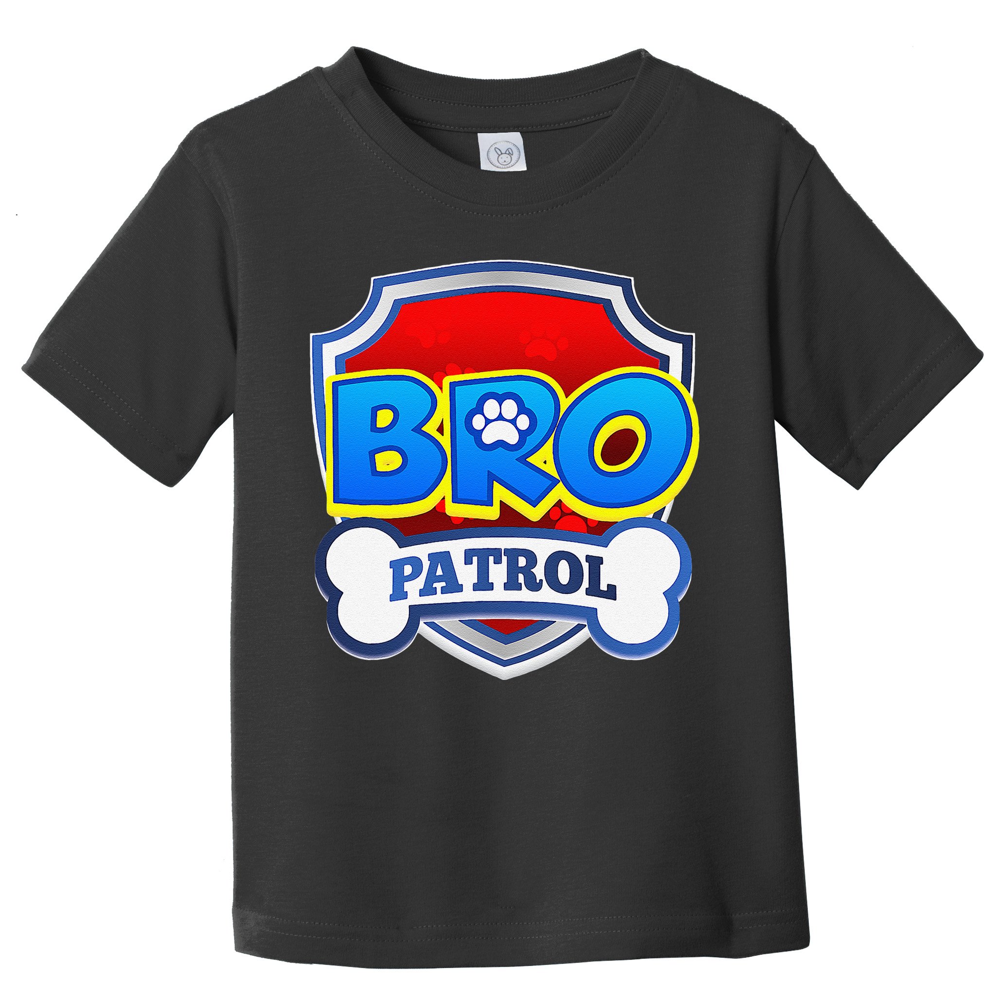 Bro Patrol Dog Funny Gift Birthday Party Toddler T-Shirt