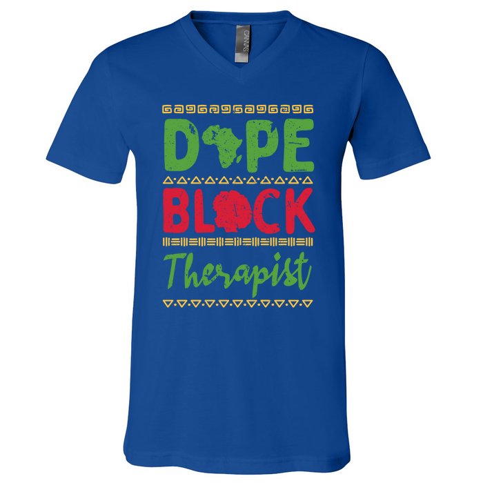 Black Psychologists Dope Black Therapist Gift V-Neck T-Shirt