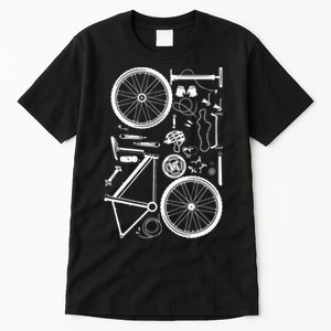 Bike Parts Downhill Rider Mountainbike MTB Cycling Tall T-Shirt