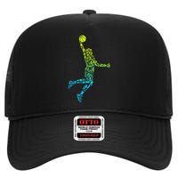 Basketball Players Dunking High Crown Mesh Back Trucker Hat