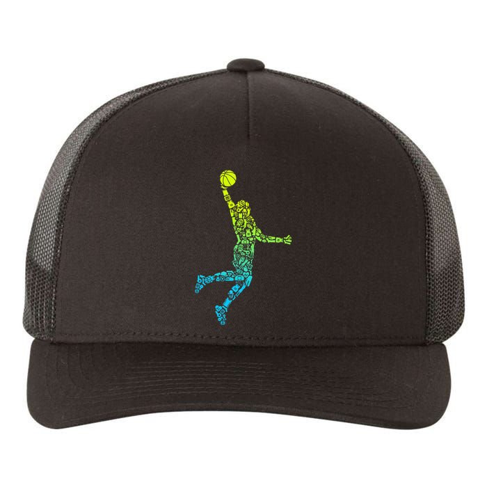 Basketball Players Dunking Yupoong Adult 5-Panel Trucker Hat