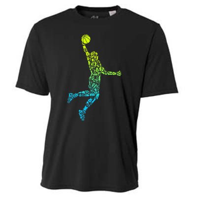 Basketball Players Dunking Cooling Performance Crew T-Shirt