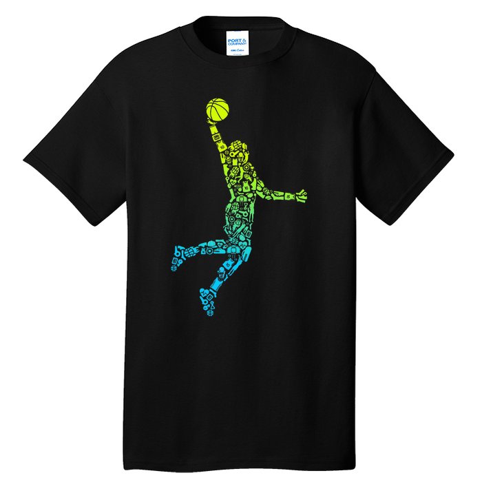 Basketball Players Dunking Tall T-Shirt