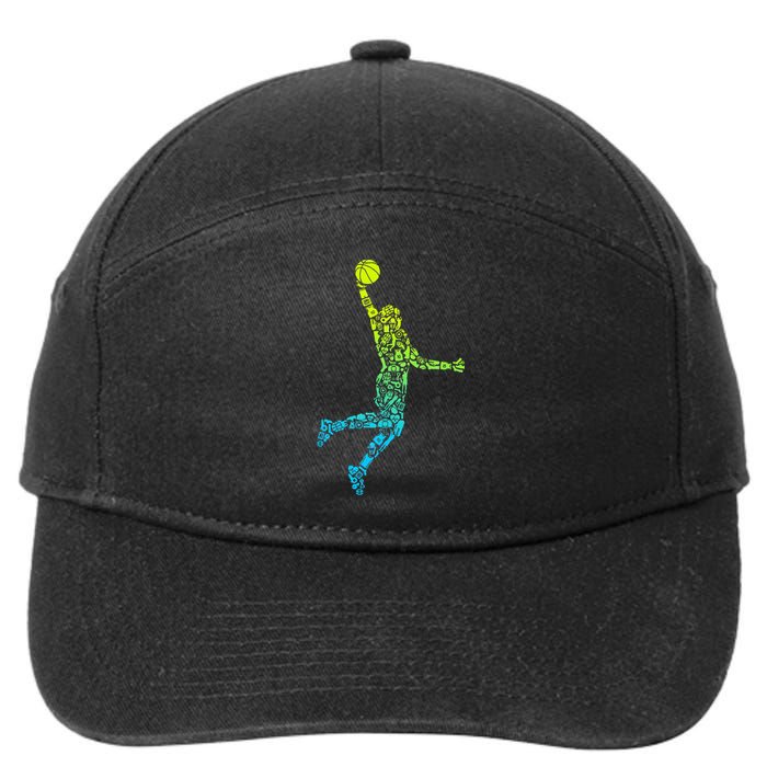 Basketball Players Dunking 7-Panel Snapback Hat